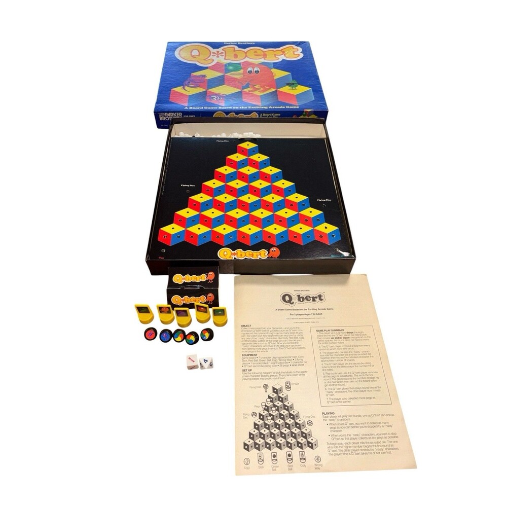 Vintage 1983 Parker Brothers Q*BERT Board Game